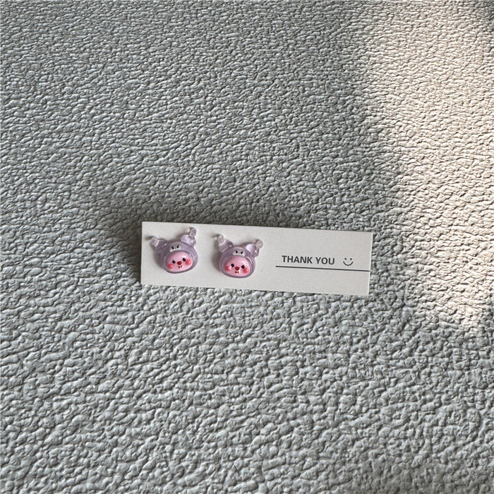 Japanese earrings | Cute girly transparent clip-on earrings