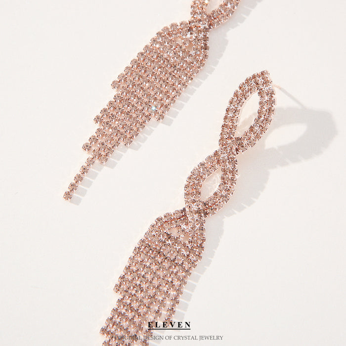 Vintage Rhinestone Earrings - Cold-Tone Sparkling Jewelry for Women