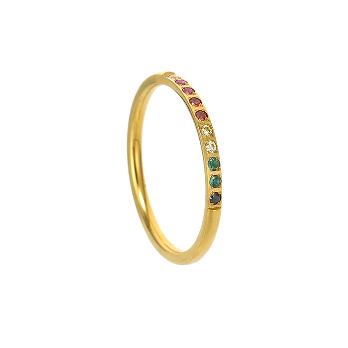 Wholesale stainless steel irregular textured diamond-set rings