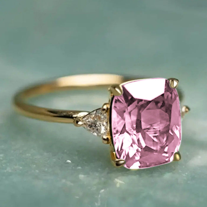 Anillo de compromiso de princesa con personalidad exagerada retro para mujer