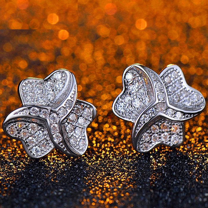 Light luxury open heart-shaped ring, cross ring for men and women