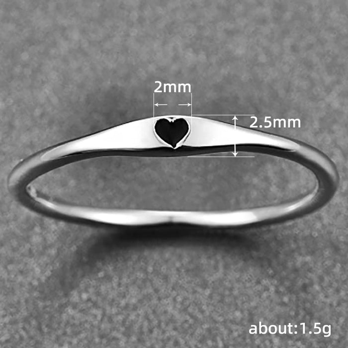 Love diamond ring heart shaped ring