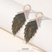 Silver Needle Rhinestone Tassel Earrings - Exaggerated Vintage Dangles for a Bold Look - wallojewerly 