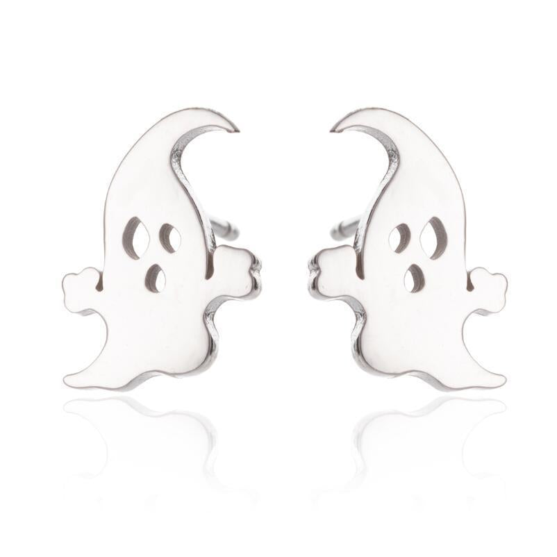 Halloween pumpkin skull earrings, European and American cross-border simple fashion ghost spider web earrings wholesale