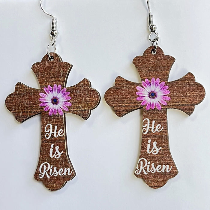 Easter Cute Earrings with Mushroom, Cross, Bunny, and Egg Designs