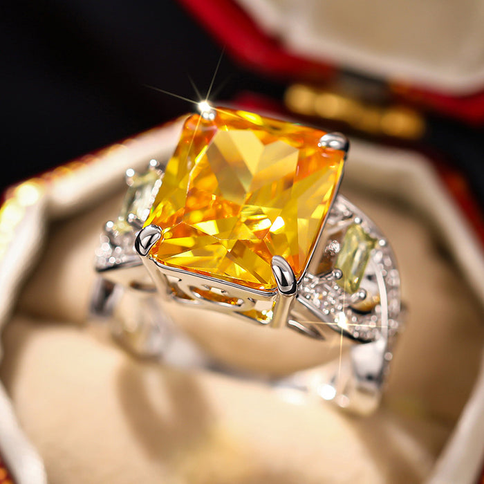 women's high-end four-claw bow single ring