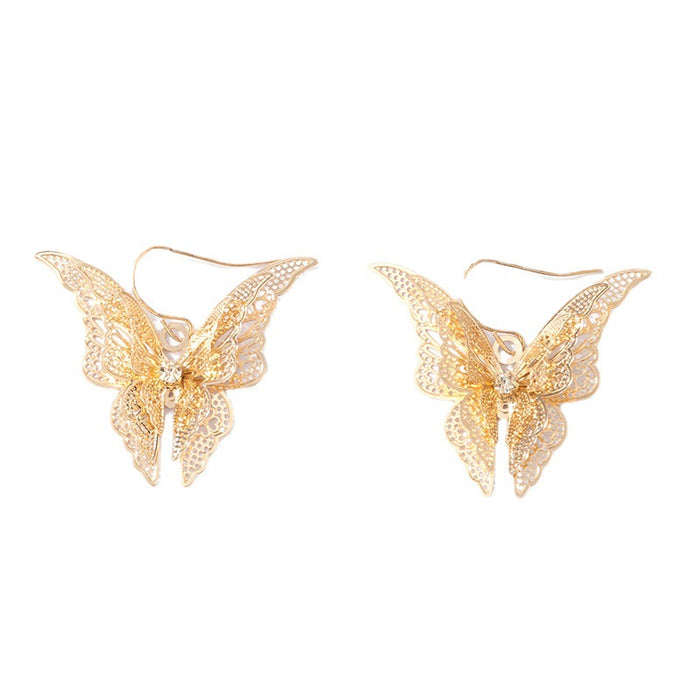 Hollow Butterfly Gold Bohemian Stud Earrings