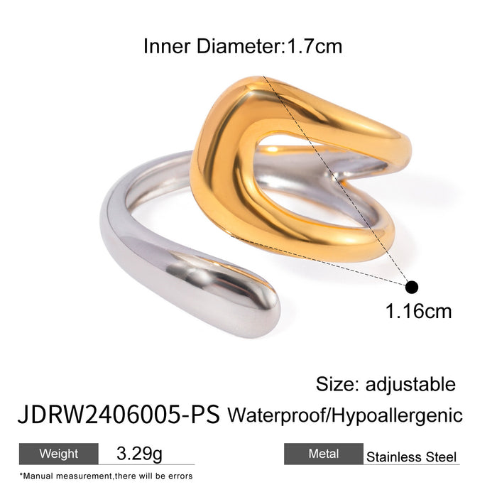 Stainless steel contrast color ring does not fade