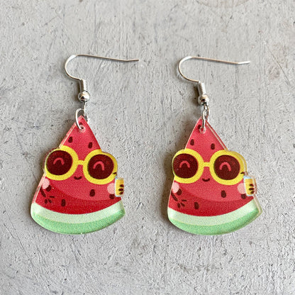 Acrylic avocado earrings