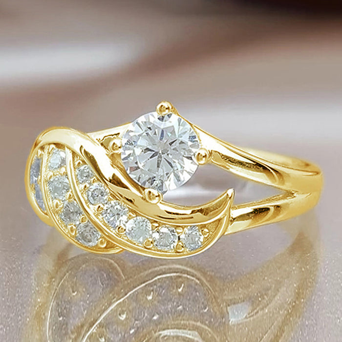 Fashionable OL ladies zircon ring