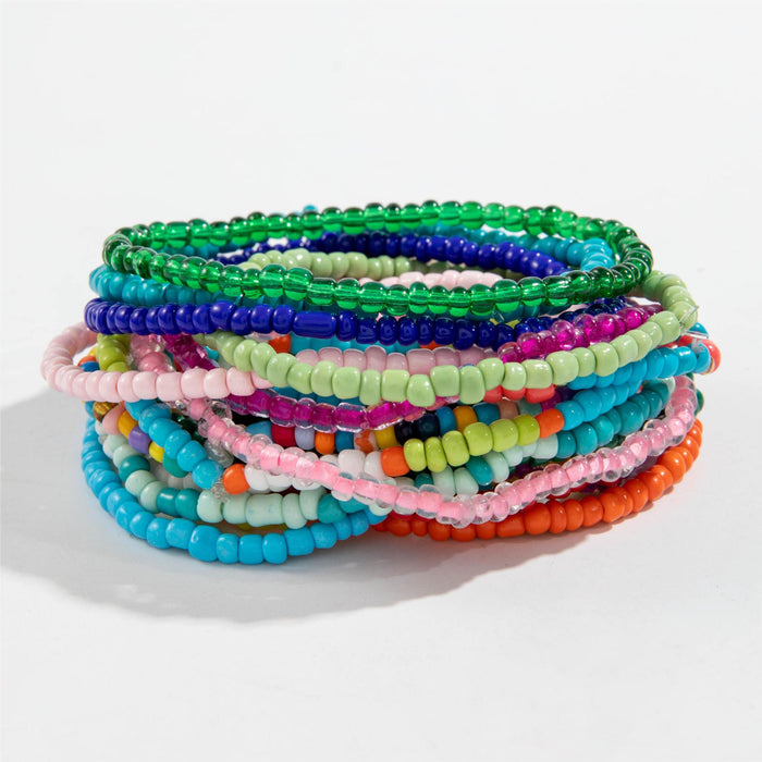 Bohemian Multi-Layered Colorful Beaded Anklet – Beach Accessory, Random Designs