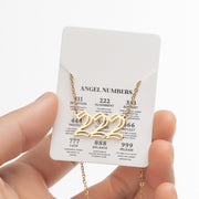 Angel Number Sweater Chain, Vintage 000-999 Stainless Steel Pendant Necklace Wholesale - wallojewerly 