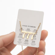 Angel Number Sweater Chain, Vintage 000-999 Stainless Steel Pendant Necklace Wholesale - wallojewerly 