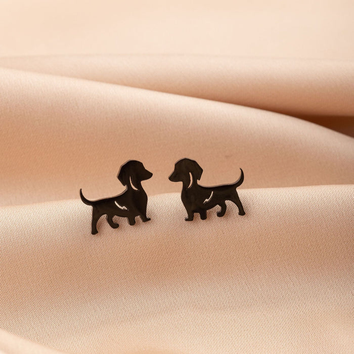 Dog Zodiac Stainless Steel Stud Earrings - Adorable and Playful Animal Jewelry