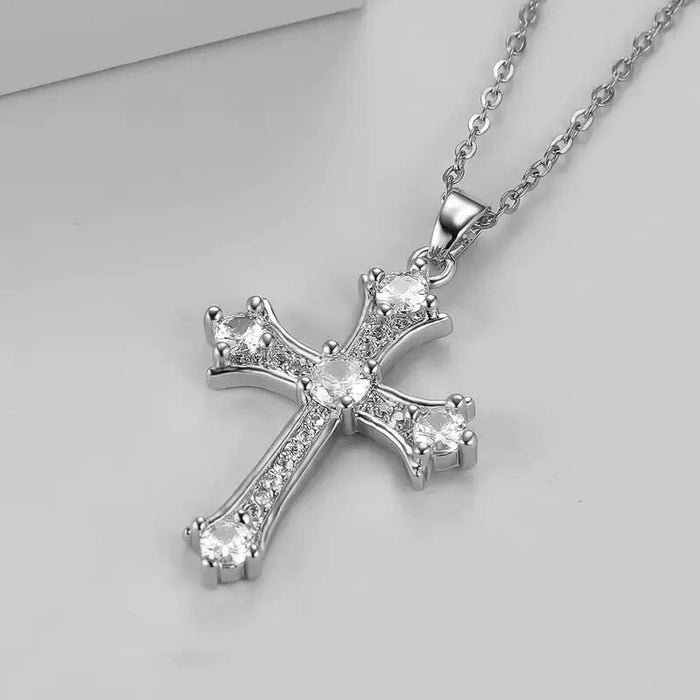 Cross personality pendant necklace retro punk style