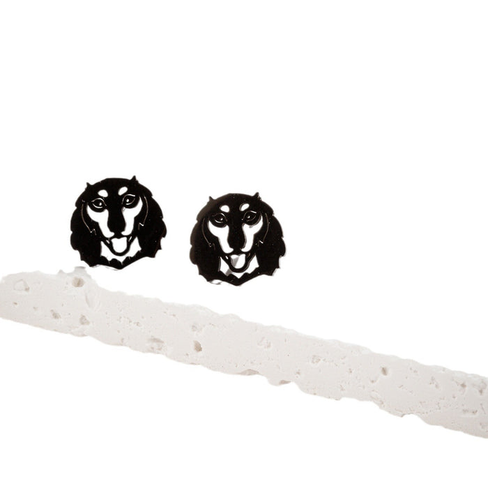 Shih Tzu Dog Stainless Steel Stud Earrings - Fun and Playful Animal Jewelry