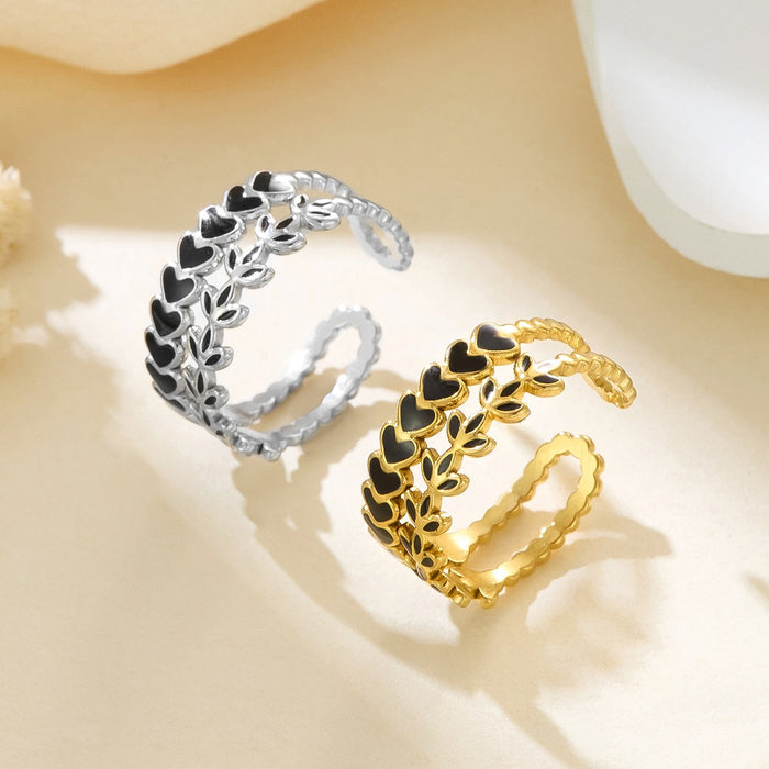 Wholesale irregular multi-layer thin-ring open rings
