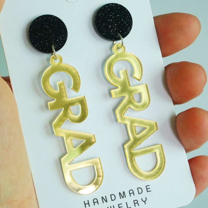 Graduation season acrylic earrings