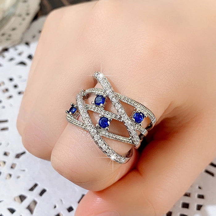 Anillo de circonita con microincrustaciones, anillo creativo con cruz para mujer, una pieza, dropshipping