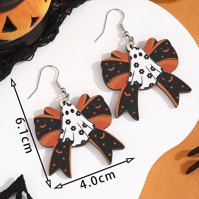 Wholesale Halloween Cartoon Stud Earrings Set - Spooky Pumpkin, Ghost & Bat Alloy Earring Multipack for Women