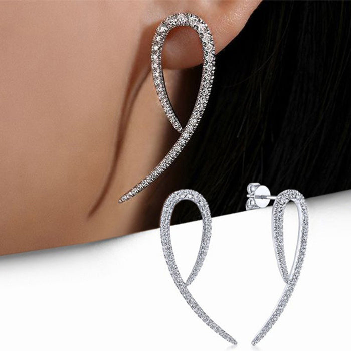 Simple geometric line earrings for women wholesale