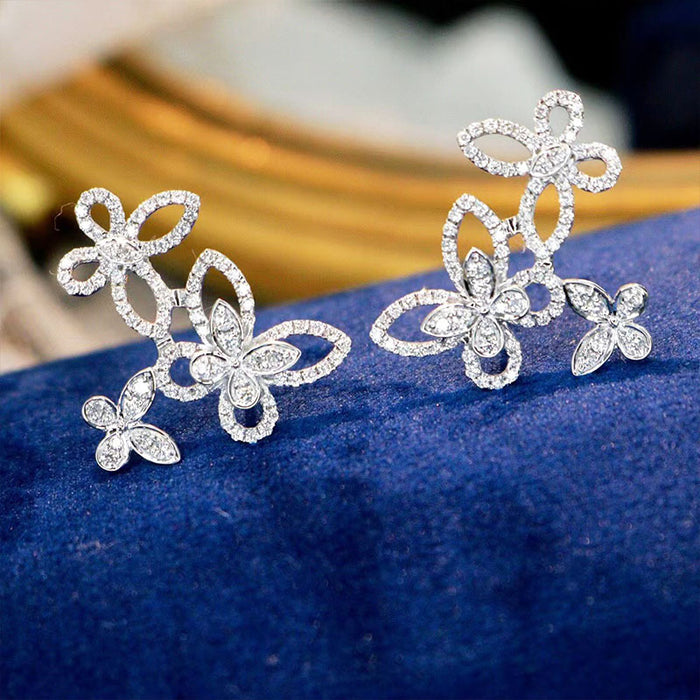 Hollow butterfly earrings for women