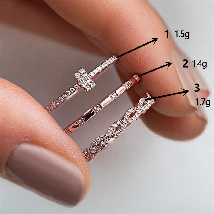 Zircon joint ring European and American creative combination ring