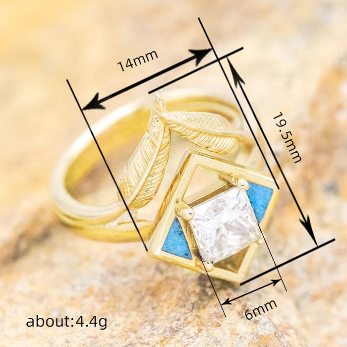 Bohemian geometric leaf ring