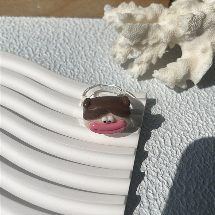 Ugly and cute sausage mouth couple ring