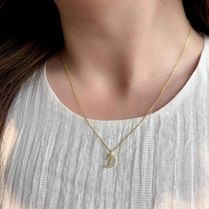 Moon Star Pentagram Pendant Necklace