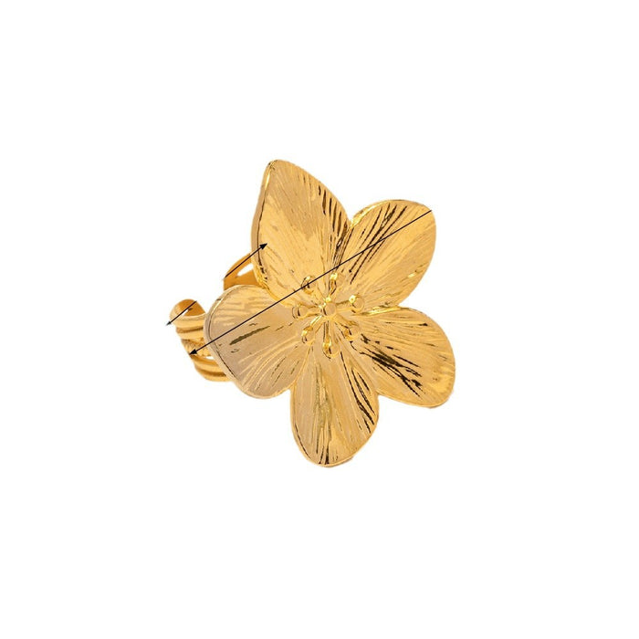 Stainless Steel Flower Stacking Ring