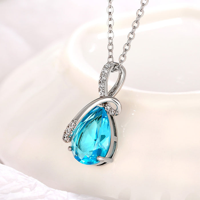 Angel's Tears Water Drop Pendant Necklace Autumn and Winter Small Accessories