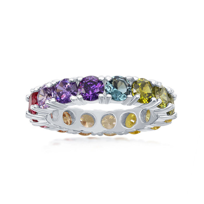 Colored zircon women's ring set