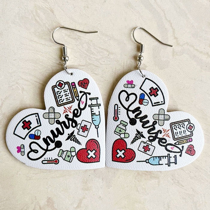 Valentine's Day and Teachers' Day Heart Leather Earrings