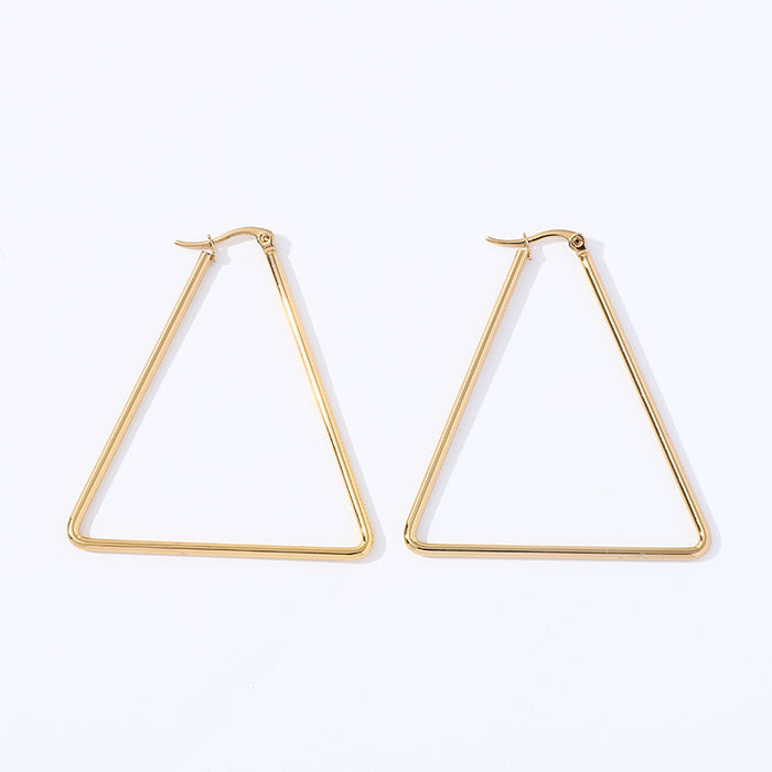 Five-pointed star earrings trendy titanium steel earrings