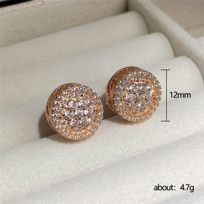 Floral zircon earrings versatile earrings for women