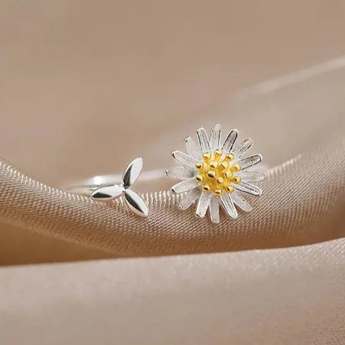 Small daisy ring small fresh adjustable open ring