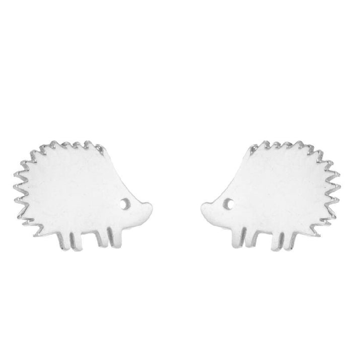 Hedgehog earrings, Japanese simple cute ins fashion small mini animal earrings cross-border accessories in stock