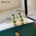 Jewelry earrings contrast diamond women's earrings - wallojewerly 