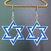 Hanukkah Candle Star Elf Acrylic Earrings - wallojewerly 