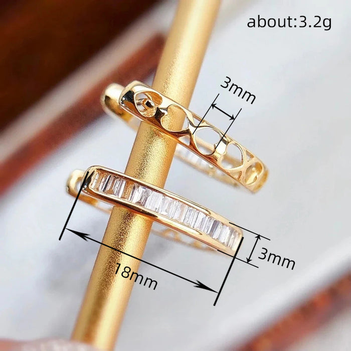 Diamond earrings with simple and cool style