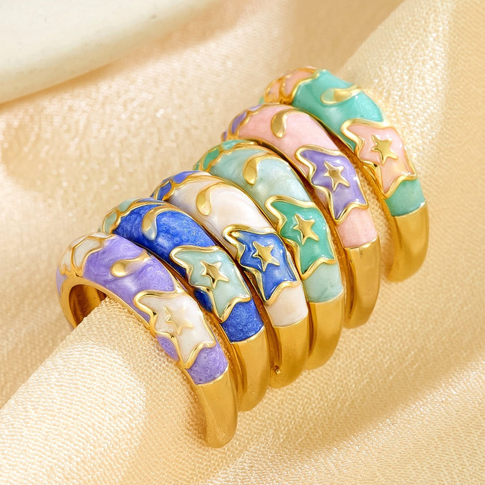 Wholesale copper dripping flower open rings