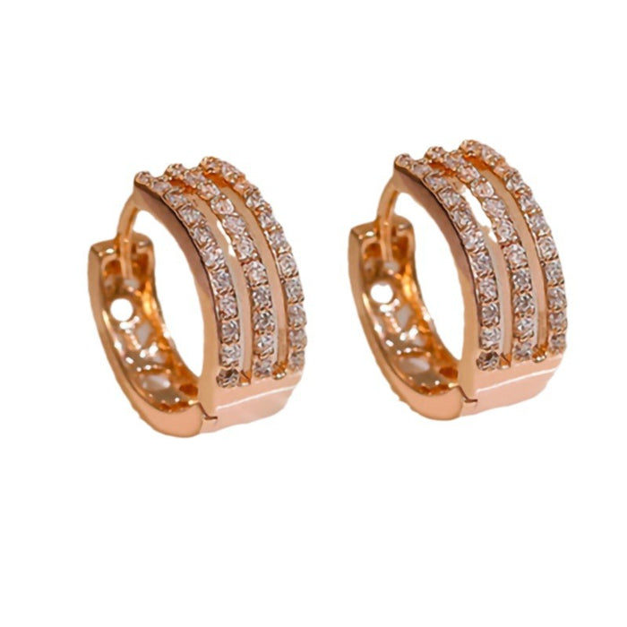 Line earrings hollow design queen earrings