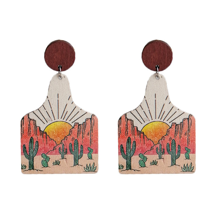 Wooden vacation earrings