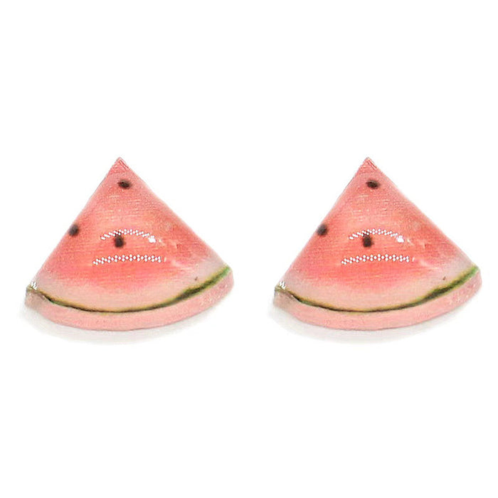 Summer fruit earrings watermelon rainbow girl earrings