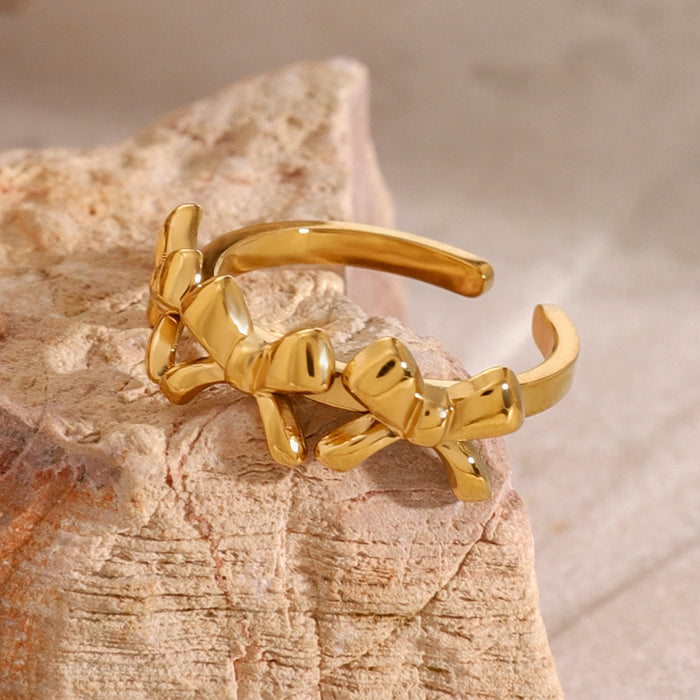 Stainless steel bow ring