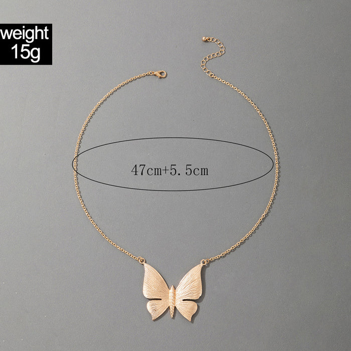 Statement Butterfly Necklace - Geometric Irregular Choker