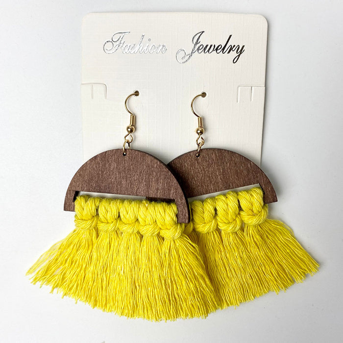 Handwoven Bohemian Tassel Earrings for Simple Ethnic Style