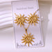 Wholesale 304 stainless steel hydraulic gold-plated earrings and necklace sets - wallojewerly 