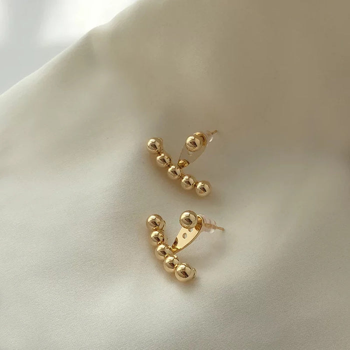 Metal ball earrings Summer design simple temperament earrings